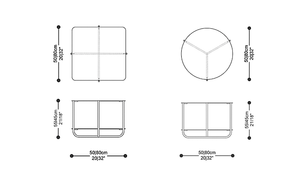 Image of the main dimensions of the product